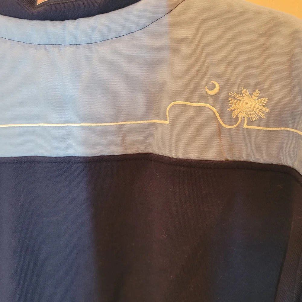 Vineyard Vines Men's 1/4 Zip-Up Sweater in Navy and Light Blue Sz Small - Picture 9 of 14